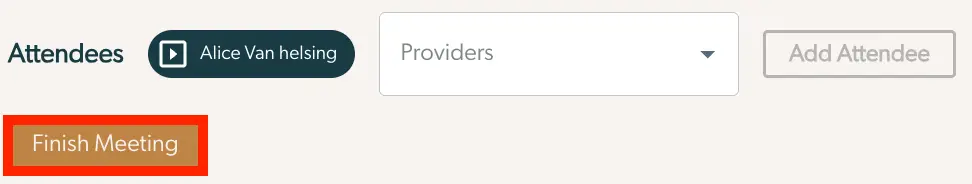 Mirah Collaborative Care case consult meeting attendee management interface