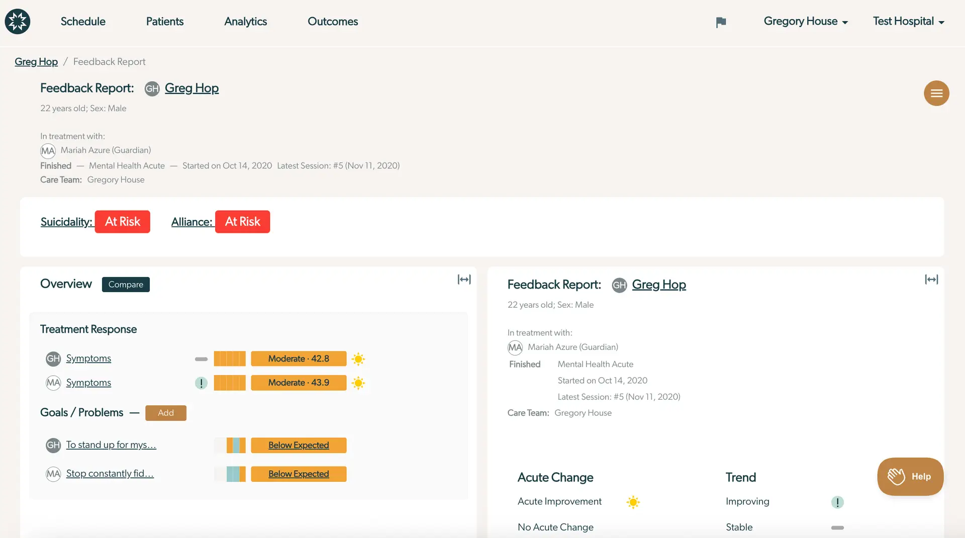 Mirah Collaborative Care - Greg Hop Feedback Report