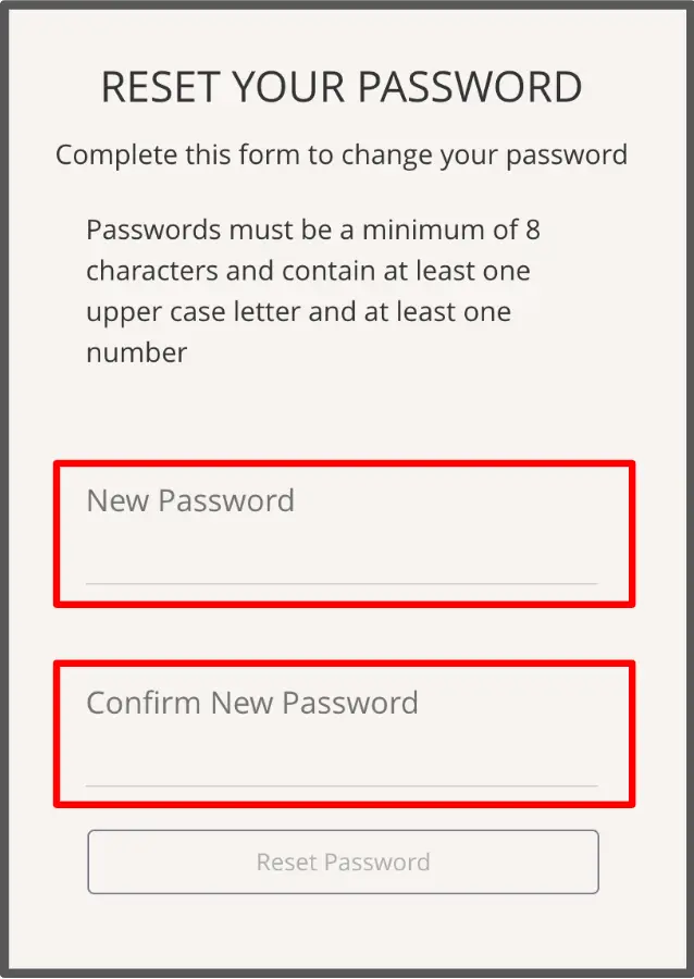 Mirah Collaborative Care - Reset Your Password screen
