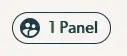 Mirah Collaborative Care panel filter button labeled '1 Panel' with icon of two human figures.