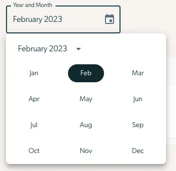 Mirah Collaborative Care - Monthly Billing Report Date Selection for February 2023